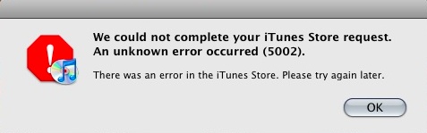iTunes 5002 Error, can’t Update Your Apps? « Living Critic